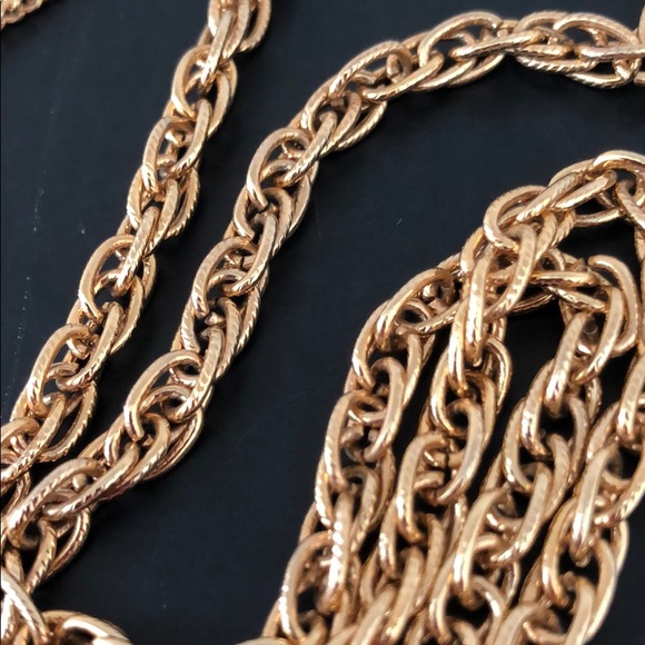 VINTAGE AMBER MARQUIS PENDANT W/PEARLS - Picture 14 of 15